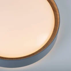 Lampes En Bois-Luminaires Leuchten Direkt Plafonnier Leuchten-Direkt EMILIA LED Gris, Écru, 1 lumière