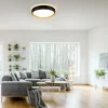 Lampes En Bois-Luminaires Leuchten Direkt Plafonnier Leuchten-Direkt EMILIA LED Écru, Noir, 1 lumière