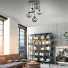 Suspension Verre Fumé-Luminaires Leuchten Direkt Plafonnier Leuchten-Direkt BIG WIDOW Noir, 5 lumières
