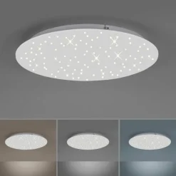 Luminaires Leuchten Direkt Plafonnier Leuchten-Direkt SPARKLE LED Blanc, 1 lumière, Télécommandes* Éclairage Led