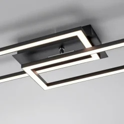 Luminaires Leuchten Direkt Plafonnier Leuchten-Direkt IVEN LED Noir, 1 lumière, Télécommandes* Éclairage Led