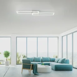 Luminaires Leuchten Direkt Plafonnier Leuchten-Direkt IVEN LED Acier brossé, 1 lumière* Éclairage Led