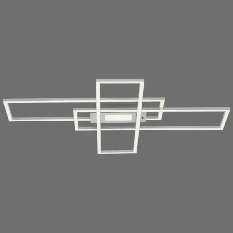 Luminaires Leuchten Direkt Plafonnier Leuchten-Direkt ASMIN LED Acier brossé, 1 lumière, Télécommandes* Éclairage Led