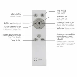 Luminaires Leuchten Direkt Plafonnier Leuchten-Direkt ASMIN LED Acier brossé, 1 lumière, Télécommandes* Éclairage Led