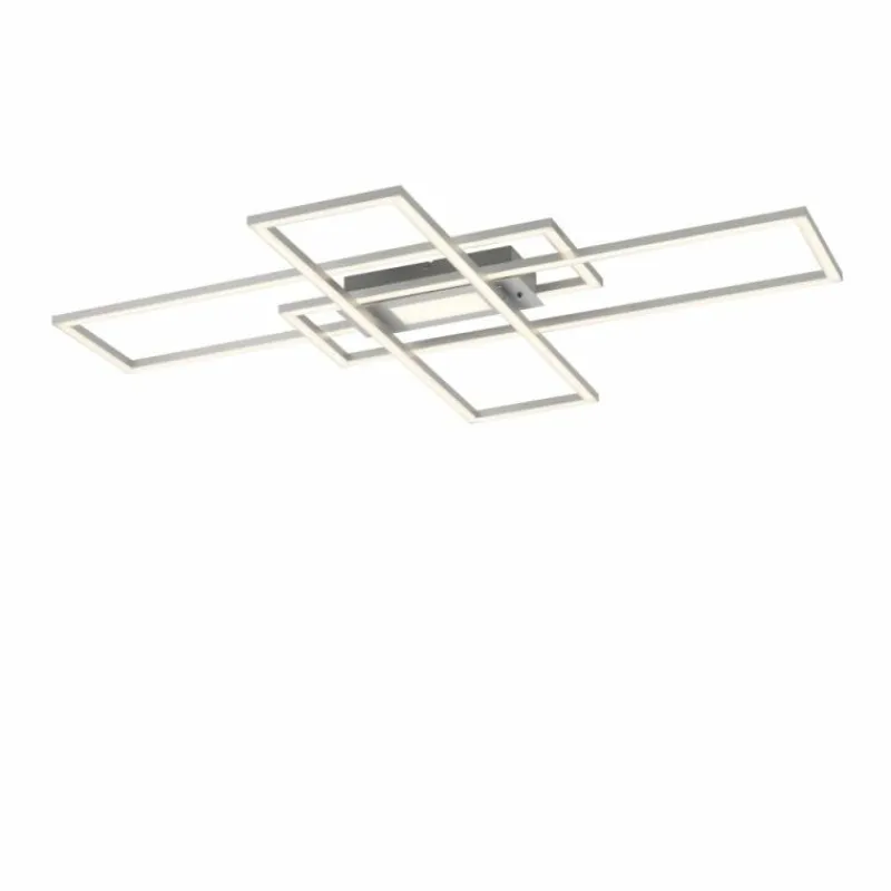 Luminaires Leuchten Direkt Plafonnier Leuchten-Direkt ASMIN LED Acier brossé, 1 lumière, Télécommandes* Éclairage Led