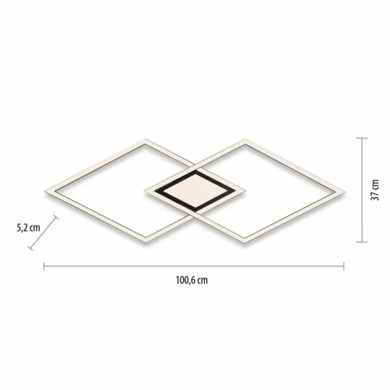 Luminaires Leuchten Direkt Plafonnier Leuchten-Direkt ASMIN LED Noir, 1 lumière* Éclairage Led