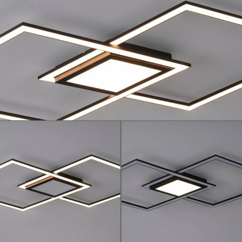 Luminaires Leuchten Direkt Plafonnier Leuchten-Direkt ASMIN LED Noir, 1 lumière* Éclairage Led