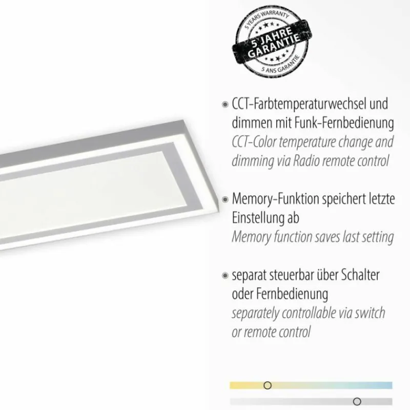 Luminaires Leuchten Direkt Plafonnier Leuchten-Direkt EDGING LED Blanc, 1 lumière, Télécommandes* Éclairage Led