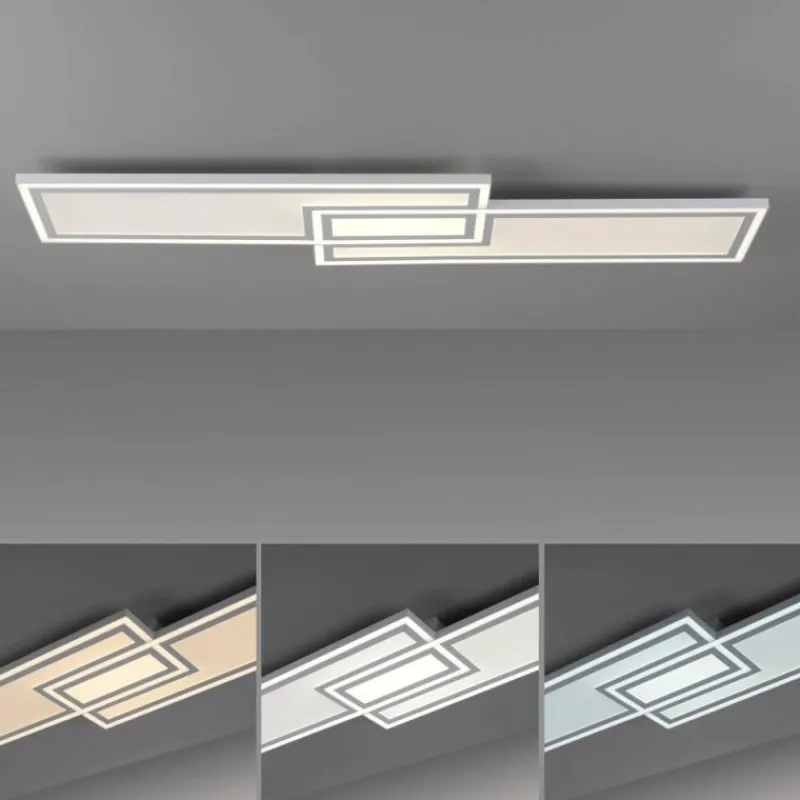 Luminaires Leuchten Direkt Plafonnier Leuchten-Direkt EDGING LED Blanc, 1 lumière, Télécommandes* Éclairage Led