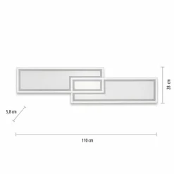 Luminaires Leuchten Direkt Plafonnier Leuchten-Direkt EDGING LED Blanc, 1 lumière, Télécommandes* Éclairage Led