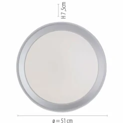 Luminaires Leuchten Direkt Plafonnier Leuchten-Direkt LOLAsmart-LENI LED Argenté, 1 lumière, Télécommandes, Changeur de couleurs