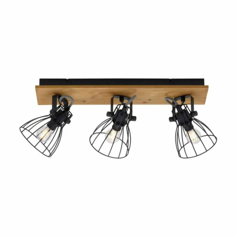 Lampes Vintages & Rétros-Luminaires Leuchten Direkt Plafonnier Leuchten-Direkt TARO Écru, Noir, 3 lumières