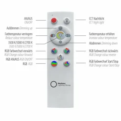 Luminaires Leuchten Direkt Plafonnier Leuchten-Direkt CYBA LED Argenté, 2 lumières, Télécommandes, Changeur de couleurs* Éclairage Led