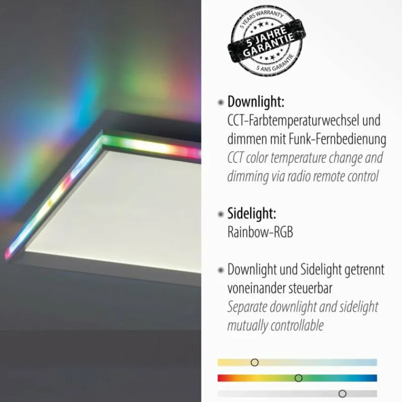 Luminaires Leuchten Direkt Plafonnier Leuchten-Direkt GALACTICA LED Blanc, 2 lumières, Télécommandes, Changeur de couleurs* Éclairage Led