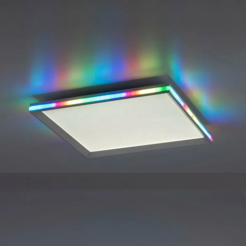 Luminaires Leuchten Direkt Plafonnier Leuchten-Direkt GALACTICA LED Blanc, 2 lumières, Télécommandes, Changeur de couleurs* Éclairage Led