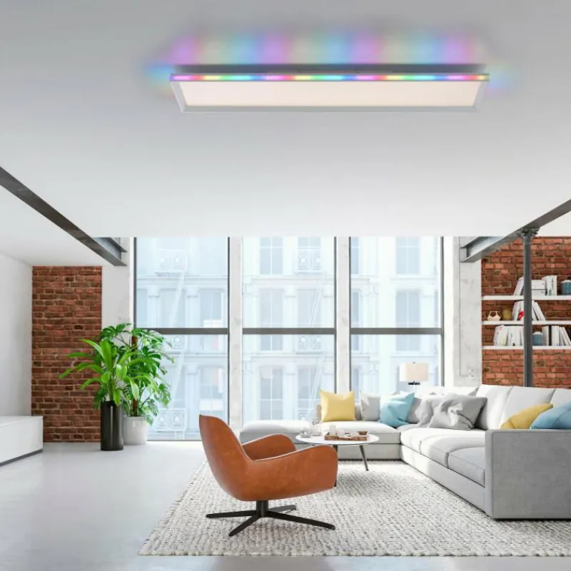 Luminaires Leuchten Direkt Plafonnier Leuchten-Direkt GALACTICA LED Blanc, 2 lumières, Télécommandes, Changeur de couleurs* Éclairage Led