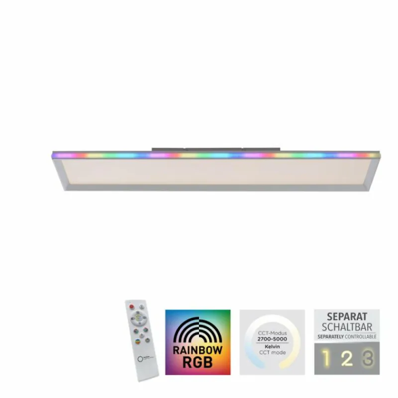 Luminaires Leuchten Direkt Plafonnier Leuchten-Direkt GALACTICA LED Blanc, 2 lumières, Télécommandes, Changeur de couleurs* Éclairage Led