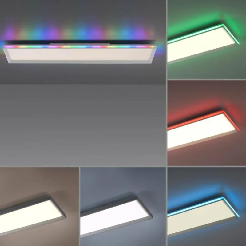 Luminaires Leuchten Direkt Plafonnier Leuchten-Direkt GALACTICA LED Blanc, 2 lumières, Télécommandes, Changeur de couleurs* Éclairage Led