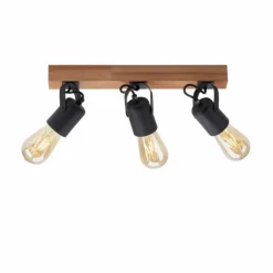 Lampes En Bois-Luminaires Leuchten Direkt Plafonnier Leuchten-Direkt CANOP Écru, Noir, 3 lumières