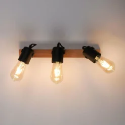 Lampes En Bois-Luminaires Leuchten Direkt Plafonnier Leuchten-Direkt CANOP Écru, Noir, 3 lumières