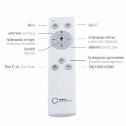 Luminaires Leuchten Direkt Plafonnier Leuchten-Direkt FLAT LED Blanc, 1 lumière, Télécommandes* Éclairage Led