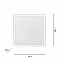 Luminaires Leuchten Direkt Plafonnier Leuchten-Direkt BEROA LED Blanc, 1 lumière, Télécommandes* Éclairage Led