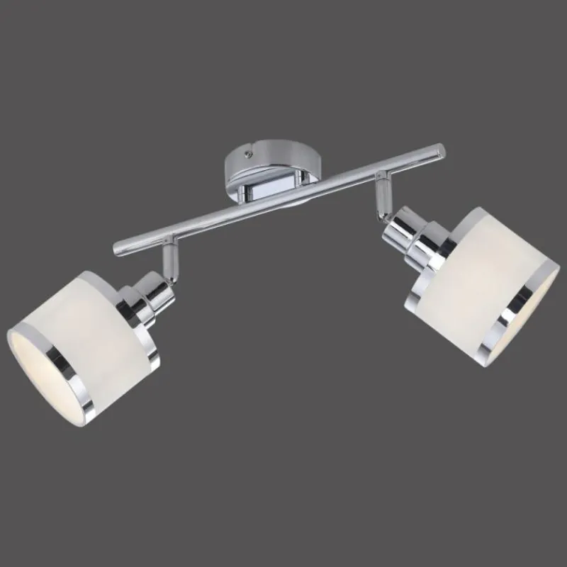 Lampes En Tissu-Luminaires Leuchten Direkt Plafonnier Leuchten-Direkt ACCOR Argenté, 2 lumières