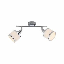 Lampes En Tissu-Luminaires Leuchten Direkt Plafonnier Leuchten-Direkt ACCOR Argenté, 2 lumières