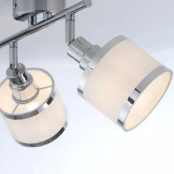 Lampes En Tissu-Luminaires Leuchten Direkt Plafonnier Leuchten-Direkt ACCOR Argenté, 2 lumières