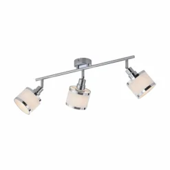Lampes En Tissu-Luminaires Leuchten Direkt Plafonnier Leuchten-Direkt ACCOR Argenté, 3 lumières