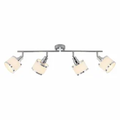 Lampes En Tissu-Luminaires Leuchten Direkt Plafonnier Leuchten-Direkt ACCOR Argenté, 4 lumières