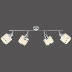 Lampes En Tissu-Luminaires Leuchten Direkt Plafonnier Leuchten-Direkt ACCOR Argenté, 4 lumières