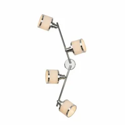 Lampes En Tissu-Luminaires Leuchten Direkt Plafonnier Leuchten-Direkt ACCOR Argenté, 4 lumières