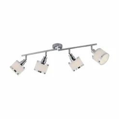 Lampes En Tissu-Luminaires Leuchten Direkt Plafonnier Leuchten-Direkt ACCOR Argenté, 4 lumières