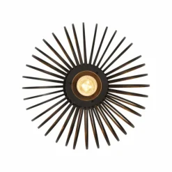 Style Boho-Chic-Luminaires Leuchten Direkt Plafonnier LeuchtenDirekt RACOON Noir, 1 lumière