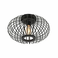 Style Boho-Chic-Luminaires Leuchten Direkt Plafonnier LeuchtenDirekt RACOON Noir, 1 lumière