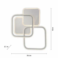 Luminaires Leuchten Direkt Plafonnier Leuchten-Direkt SEVENT LED Argenté, 1 lumière* Éclairage Led