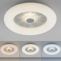 Luminaires Leuchten Direkt Plafonnier Leuchten-Direkt VERTIGO LED Blanc, 1 lumière, Télécommandes* Éclairage Led