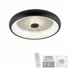 Luminaires Leuchten Direkt Plafonnier Leuchten-Direkt VERTIGO LED Noir, 1 lumière, Télécommandes* Éclairage Led