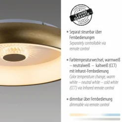 Lampes Dorées-Luminaires Leuchten Direkt Plafonnier Leuchten-Direkt VERTIGO LED Or, 1 lumière, Télécommandes