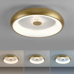 Lampes Dorées-Luminaires Leuchten Direkt Plafonnier Leuchten-Direkt VERTIGO LED Or, 1 lumière, Télécommandes