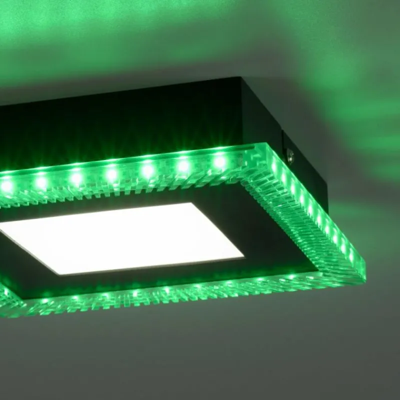 Luminaires Leuchten Direkt Plafonnier Leuchten-Direkt ACRI LED Noir, 2 lumières, Télécommandes* Éclairage Led