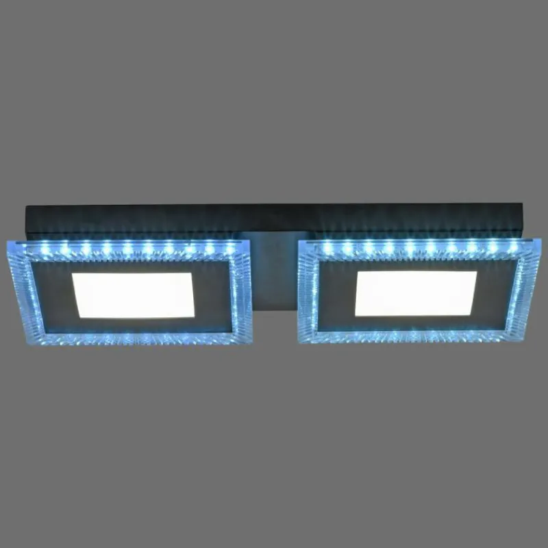 Luminaires Leuchten Direkt Plafonnier Leuchten-Direkt ACRI LED Noir, 2 lumières, Télécommandes* Éclairage Led