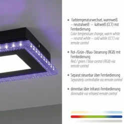 Luminaires Leuchten Direkt Plafonnier Leuchten-Direkt ACRI LED Noir, 2 lumières, Télécommandes* Éclairage Led
