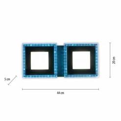 Luminaires Leuchten Direkt Plafonnier Leuchten-Direkt ACRI LED Noir, 2 lumières, Télécommandes* Éclairage Led