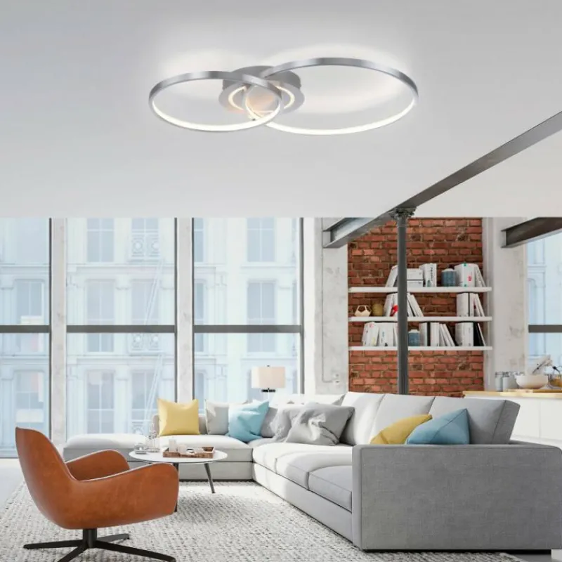 Luminaires Leuchten Direkt Plafonnier Leuchten-Direkt ASMINA LED Argenté, 2 lumières* Éclairage Led