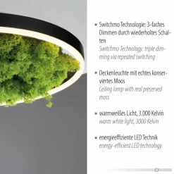 Luminaires Leuchten Direkt Plafonnier Leuchten-Direkt GREEN RITUS LED Noir, 1 lumière* Éclairage Led