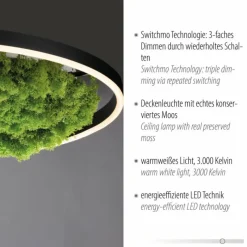 Luminaires Leuchten Direkt Plafonnier Leuchten-Direkt GREEN RITUS LED Noir, 1 lumière* Éclairage Led