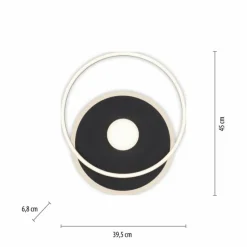 Luminaires Leuchten Direkt Plafonnier Leuchten-Direkt DOMINO LED Noir, 1 lumière* Éclairage Led