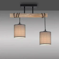 Luminaires Scandinaves-Luminaires Leuchten Direkt Plafonnier Leuchten-Direkt GREEN TRIBU Écru, Noir, 2 lumières